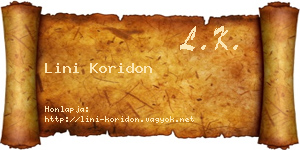 Lini Koridon névjegykártya